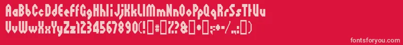 Octovill Font – Pink Fonts on Red Background