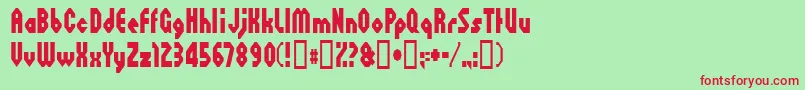 Octovill Font – Red Fonts on Green Background