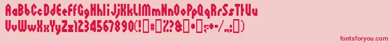 Octovill Font – Red Fonts on Pink Background