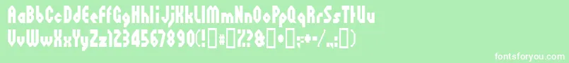 Octovill Font – White Fonts on Green Background