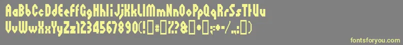 Octovill Font – Yellow Fonts on Gray Background