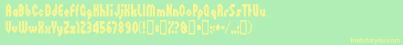 Octovill Font – Yellow Fonts on Green Background