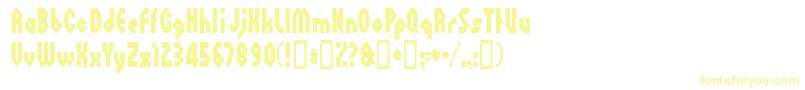 Octovill Font – Yellow Fonts on White Background