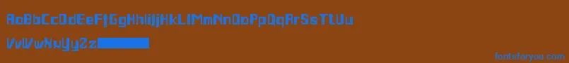 Jocoba Font – Blue Fonts on Brown Background
