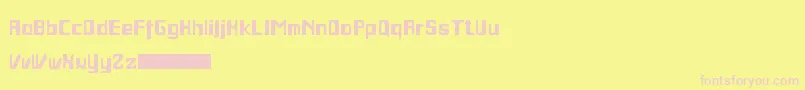 Jocoba Font – Pink Fonts on Yellow Background