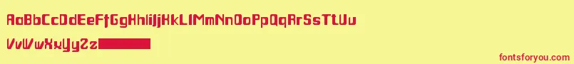 Jocoba Font – Red Fonts on Yellow Background