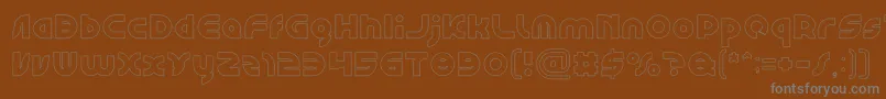 GAPHIC DESIGN Hollow Font – Gray Fonts on Brown Background
