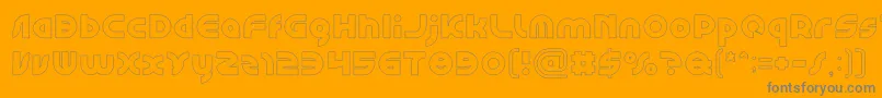 GAPHIC DESIGN Hollow Font – Gray Fonts on Orange Background