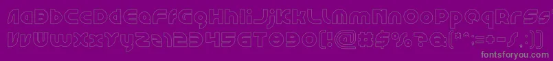 GAPHIC DESIGN Hollow Font – Gray Fonts on Purple Background
