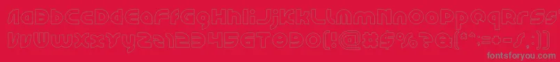 fuente GAPHIC DESIGN Hollow – Fuentes Grises Sobre Fondo Rojo
