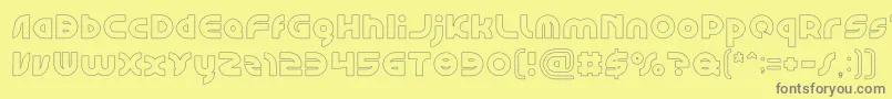 GAPHIC DESIGN Hollow-Schriftart – Graue Schriften auf gelbem Hintergrund
