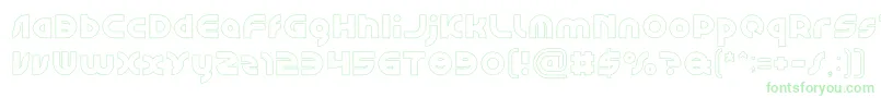 GAPHIC DESIGN Hollow Font – Green Fonts on White Background