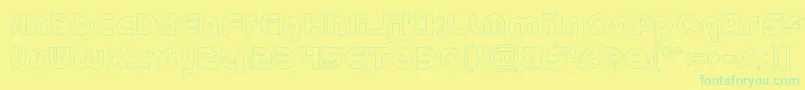 GAPHIC DESIGN Hollow Font – Green Fonts on Yellow Background