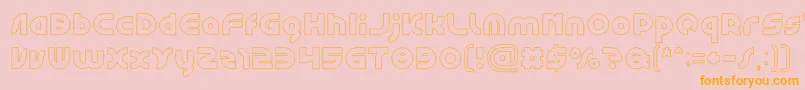 GAPHIC DESIGN Hollow Font – Orange Fonts on Pink Background