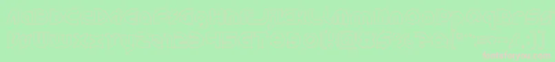GAPHIC DESIGN Hollow Font – Pink Fonts on Green Background