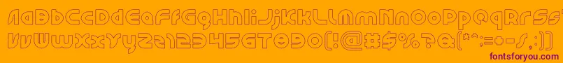 GAPHIC DESIGN Hollow Font – Purple Fonts on Orange Background