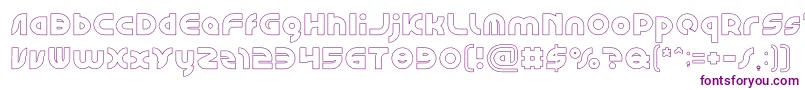 GAPHIC DESIGN Hollow Font – Purple Fonts on White Background