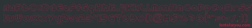 GAPHIC DESIGN Hollow Font – Red Fonts on Black Background