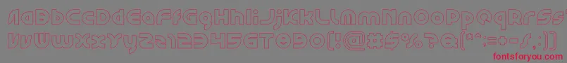 GAPHIC DESIGN Hollow Font – Red Fonts on Gray Background