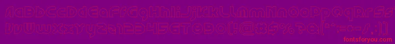 fuente GAPHIC DESIGN Hollow – Fuentes Rojas Sobre Fondo Morado