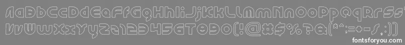 Czcionka GAPHIC DESIGN Hollow – białe czcionki na szarym tle