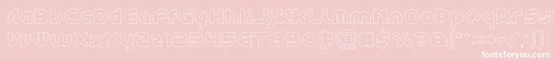GAPHIC DESIGN Hollow-fontti – valkoiset fontit vaaleanpunaisella taustalla