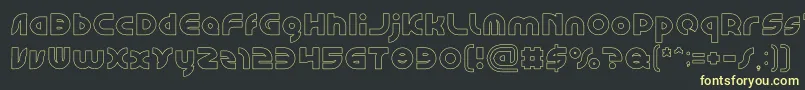 GAPHIC DESIGN Hollow Font – Yellow Fonts on Black Background