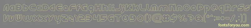 GAPHIC DESIGN Hollow Font – Yellow Fonts on Gray Background