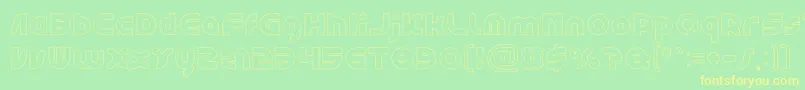 Шрифт GAPHIC DESIGN Hollow – жёлтые шрифты на зелёном фоне