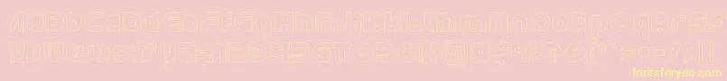 GAPHIC DESIGN Hollow Font – Yellow Fonts on Pink Background