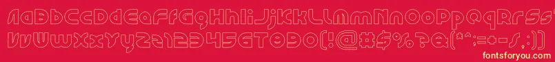 GAPHIC DESIGN Hollow Font – Yellow Fonts on Red Background