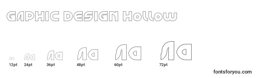 Größen der Schriftart GAPHIC DESIGN Hollow