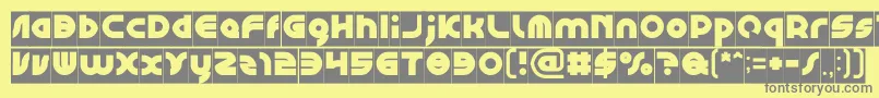 GAPHIC DESIGN Inverse-fontti – harmaat kirjasimet keltaisella taustalla