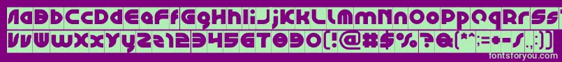 GAPHIC DESIGN Inverse-fontti – vihreät fontit violetilla taustalla