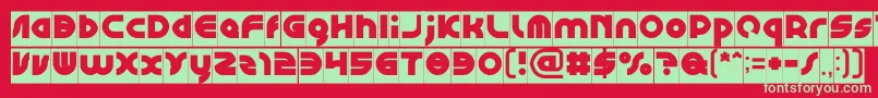 Czcionka GAPHIC DESIGN Inverse – zielone czcionki na czerwonym tle
