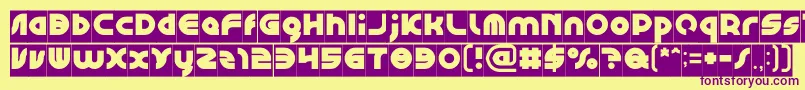 Шрифт GAPHIC DESIGN Inverse – фиолетовые шрифты на жёлтом фоне