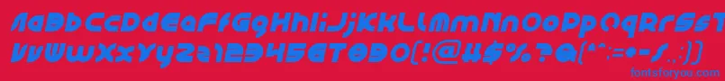 GAPHIC DESIGN Italic Font – Blue Fonts on Red Background