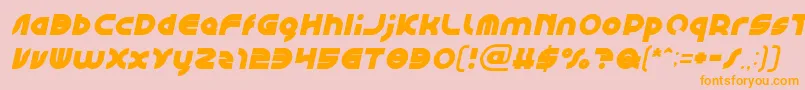GAPHIC DESIGN Italic Font – Orange Fonts on Pink Background