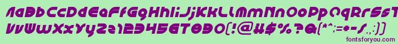 Шрифт GAPHIC DESIGN Italic – фиолетовые шрифты на зелёном фоне