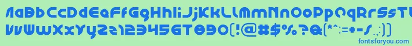 GAPHIC DESIGN Light Font – Blue Fonts on Green Background