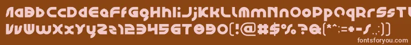 Czcionka GAPHIC DESIGN Light – różowe czcionki na brązowym tle