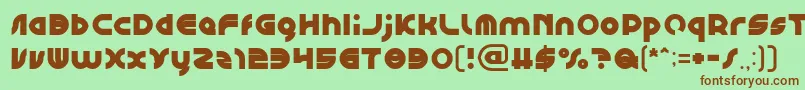 Шрифт GAPHIC DESIGN – коричневые шрифты на зелёном фоне