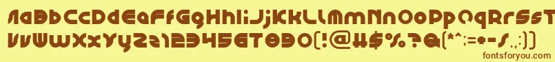 Czcionka GAPHIC DESIGN – brązowe czcionki na żółtym tle