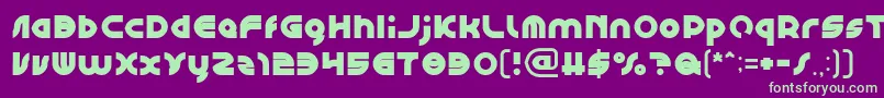 GAPHIC DESIGN Font – Green Fonts on Purple Background