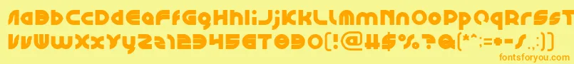 Czcionka GAPHIC DESIGN – pomarańczowe czcionki na żółtym tle