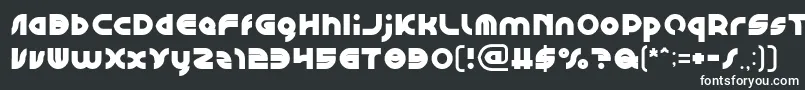 Czcionka GAPHIC DESIGN – białe czcionki na czarnym tle