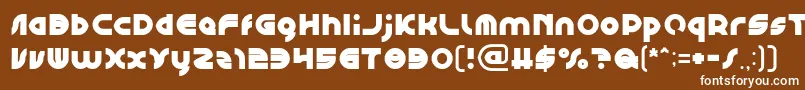 Шрифт GAPHIC DESIGN – белые шрифты на коричневом фоне