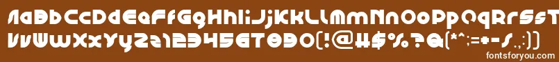 Czcionka GAPHIC DESIGN – białe czcionki na brązowym tle