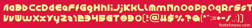 GAPHIC DESIGN Font – Yellow Fonts on Red Background