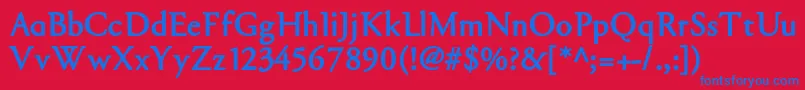 GARABL   Font – Blue Fonts on Red Background
